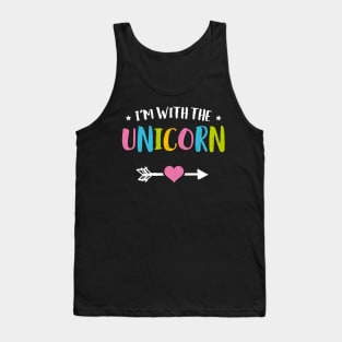 I'm With The Unicorn Funny Halloween Tank Top